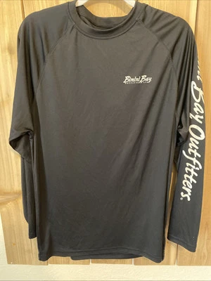Bimini Bay Mens Black Long Sleeve Shirt w Fish Size M NWOT - Image 1 of 2