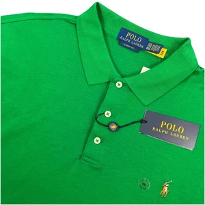 Neu mit Etikett Polo Ralph Lauren Herren Golf Polo Pima Baumwolle - GRÜN - Fleisch Pony - XXL - Bild 1 von 9