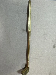 VTG Golf Club Letter Opener Brass 9.25” - Picture 1 of 4