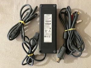 Genuine OEM Microsoft Xbox 360 AC Adapter + Component HD AV Cable (Tested) - Picture 1 of 7