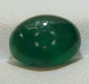 Dark Color Emerald Cabochon - Loose Natural Green Beryl Gemstone 3.65 CTS - Picture 1 of 10