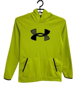 Under armour Youth boys pullover hoodie sweatshirt neon green size YXL/JTG/EG - Picture 1 of 10