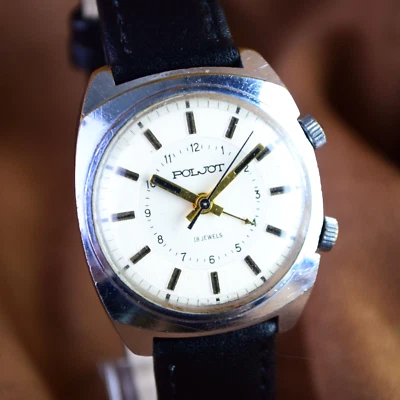 Vintage Watch Poljot Alarm Signal Soviet Men's Wrist Watch 18 Jewels Serviced - Image 1 of 4