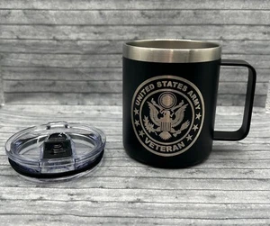Army Veteran Engraved 14oz Coffee Mug Free Shipping - Picture 1 of 4