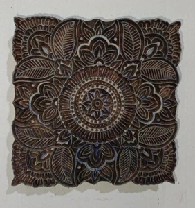 Holz Druckblock Stempel Keramik Stempel Textil Stoff Stempel Bordüre Designs 07 - Bild 1 von 3