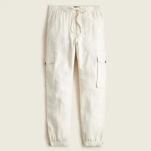 NWT J.CREW Size 4 Linen drawstring cargo pant Style BG122 - Picture 1 of 8