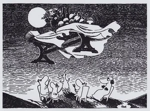Moomin Picture Poster 24 x 30 cm from Tove Jansson Illustrations Magician's Hat - Picture 1 of 1