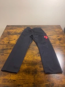 Under Armour Storm Fleece Sweatpants Black And Red Loose Fit Boys YLG 1259695 - Picture 1 of 3