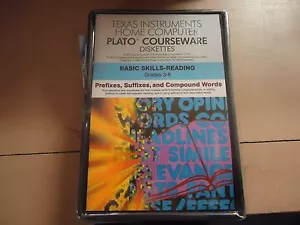 NOS NEW TI-99/4A PLATO READING PREFIXES SUFFIXES AND COMPOUND WORDS PHD 5223 - Picture 1 of 5