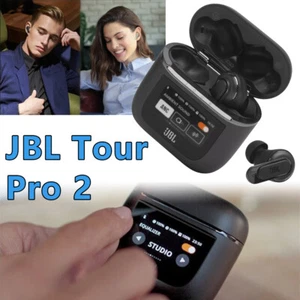 Wireless Bluetooth Earphones JBL Tour Pro 2 Noise Cancelling Earbuds LCD In-Ear - Picture 1 of 16