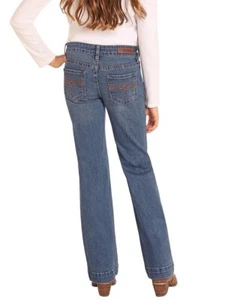 Kids Rock & Roll Denim Boot Stitch Stretch Jeans - Picture 1 of 7