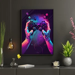 Game Room Décor Wall Print Art Gaming Video Posters for Boys Bedroom Playroom - Picture 1 of 6