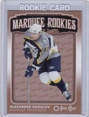 MINT ROOKIE! 2006-07 O-PEE-CHEE MARQUIS ROOKIES #567 ALEXANDER RADULOV PREDATORS - Image 1 of 2