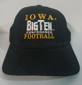 Vintage Iowa Big Ten Conference Football University Square Snapback Hat USA Made - Picture 1 of 7