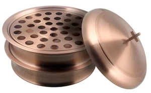 Lot de 2 articles de communion au vin sacré | acier inoxydable - finition cuivre or rose - Photo 1 sur 6