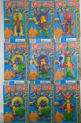 Lot of 9 Indian Aztec Mayan Chief Shaman Guard Warrior 3D Puzzle school project - Image 1 of 4