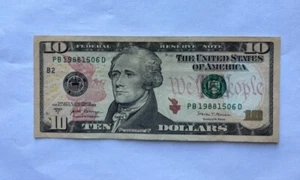Birthday / Anniversary Note $10 Bill: June 15, 1988 - Picture 1 of 2