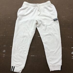 Adidas Originals Cream Zip Up Pockets Tapered Cuff Joggers Men's Size M