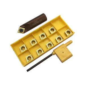 Portaherramientas de torneado S14X-SCMCN09-L55 + CCMT09T304 32,51 inserto de torneado de carburo CNC - Imagen 1 de 13