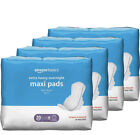 4 - Basics Thick Maxi Pads With Flexi-Wings For Periods, Extra Heavy Overnight