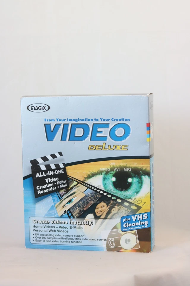 Vintage 2001 Magix Video Deluxe Video Editor / Video Import Tool- SEALED  - Image 1 of 4
