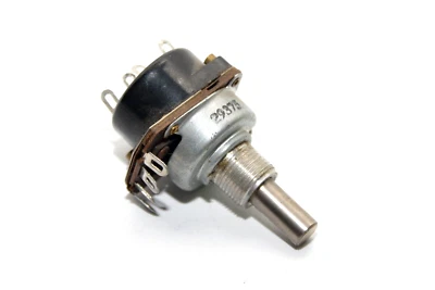 Vintage Rotary Potentiometer with Switch by RFT, 500 kOhm Log., Resistor, NOS - Image 1 of 4