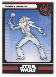 2008 Star Wars Miniatures Gungan Soldier Stat Card Only Near Mint - Picture 1 of 2