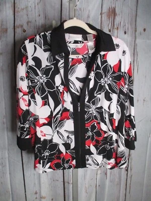 Chaqueta Cárdigan y Camisa Draper's & Damon's PL & L Cremallera Estampado Floral Manga 3/4 Foto 1 de 4