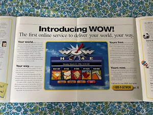 Vintage 1996 Compuserv “WOW” Print Ad Booklet Brochure Advertisement - Picture 1 of 8