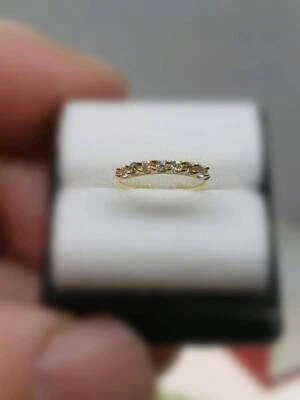 Anillo nariz oro macizo 14K REAL, aro de oro macizo de ajuste cómodo con piedras pavé. Foto 1 de 4