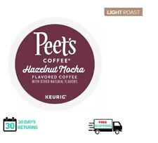 Peet's Hazelnut Mocha Light Roast Coffee Keurig K-cups 