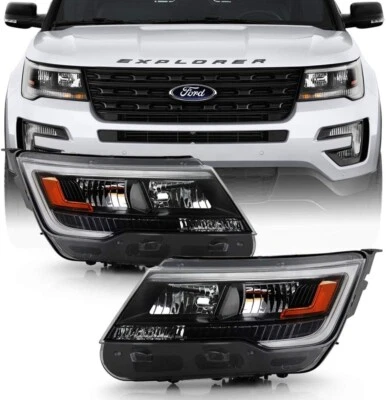 Faros LED DRL negros platino XLT para Ford Explorer Sport Limited 2016-2019 Foto 1 de 4