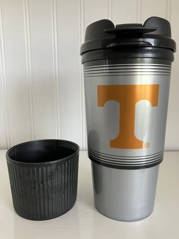 Tennessee Volunteers 16 oz Travel Tumbler Mug w/Detachable Rubber Base - NCAA Cover