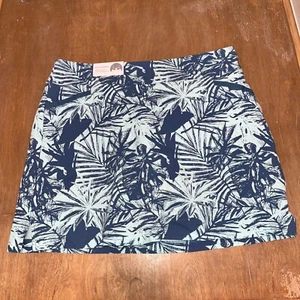 Lady Hogan Tropical Blue Palm Golf Skort Easy Shaper NWT Size XXL HydroDri Fabri - Picture 1 of 6