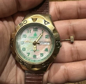 *Working* Chase-Durer Ladyhawke Gold Dial Broken Crown Mother Of Pearl Watch - Picture 1 of 9