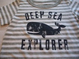 CARTER'S BABY BOYS PULLOVER SHIRT 18 MONTHS WHALE GRAY - Picture 1 of 2