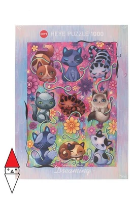 PUZZLE GRAFICA HEYE GATTI KITTY CATS DREAMING 1000 PZ - Immagine 1 di 2