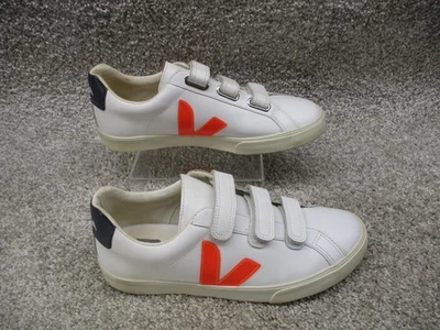 Veja Esplar 3-Lock Shoes Womens Size 8 White Orange Leather Sneakers - Image 1 of 4
