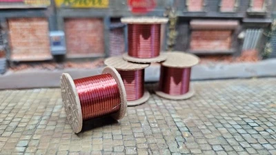 4 O 8 Pezzi Di Bobina Di Cavo TT RAME Carico Per Vagoni, Camion E Altro (1:120) - Immagine 1 di 3