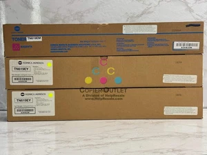 3 OEM Konica BH C1060, C1070 MYY Toner TN619EM, TN619EY (kein Cyan & Schwarz) - Bild 1 von 6