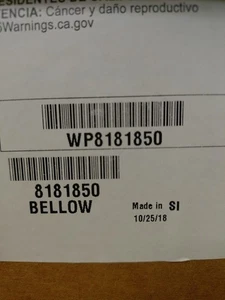 Bota de puerta lavadora Whirlpool pieza OEM # WP8181850 - Imagen 1 de 1