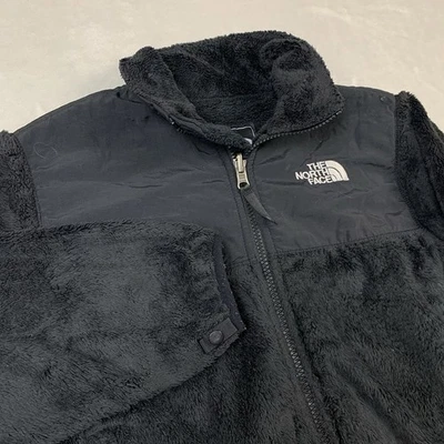 Chaqueta The North Face Niñas Mediana Negra Cremallera Completa Polar Bolsillos de Piel Suave Foto 1 de 4