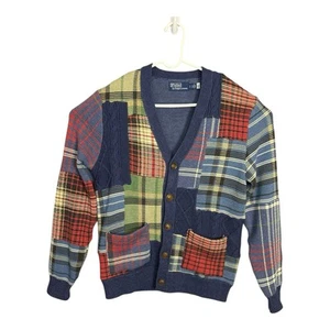 Polo Ralph Lauren Patchwork Cardigan Sweater Aztec Ornament Key West Men’s Small - Picture 1 of 15