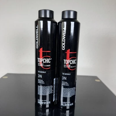 Lot Of 2 Goldwell Topchic Hair Color CAN 8.6 oz 3N FROM EUROPE 250ml - Image 1 of 4