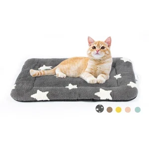 Cat Bed for Indoor Cats Washable Dog Crate Pad Cute Star Dog Bed Mat for Smal... - Picture 1 of 6
