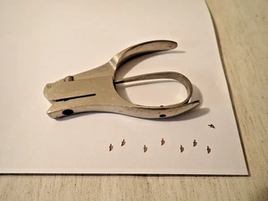 Punzón de boleto de conductor de tren F.J.Meyers vintage/raro (diseño de hoja-raro) - Imagen 1 de 3