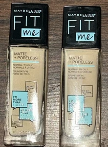 2 Maybelline Fit Me Matte + Poreless Liquid Foundation Makeup 118 Light Beige - Picture 1 of 3