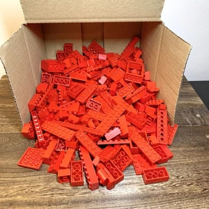 Lego Bundle Of Red Bricks Plates Parts Pieces 500g - Picture 1 of 7