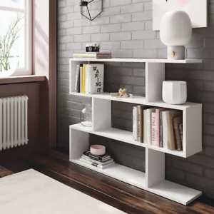 Bücherregal Mehrzweckregal WEISS Einlegeböden 110x25x97 cm Wohnzimmer Schlafzimmer 301012BO - Bild 1 von 7