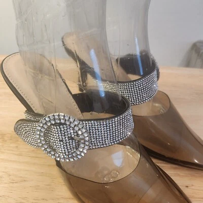 Tacones de mula Rampage para mujer de 3 pulgadas con correa de estrás talla 8  Foto 1 de 4